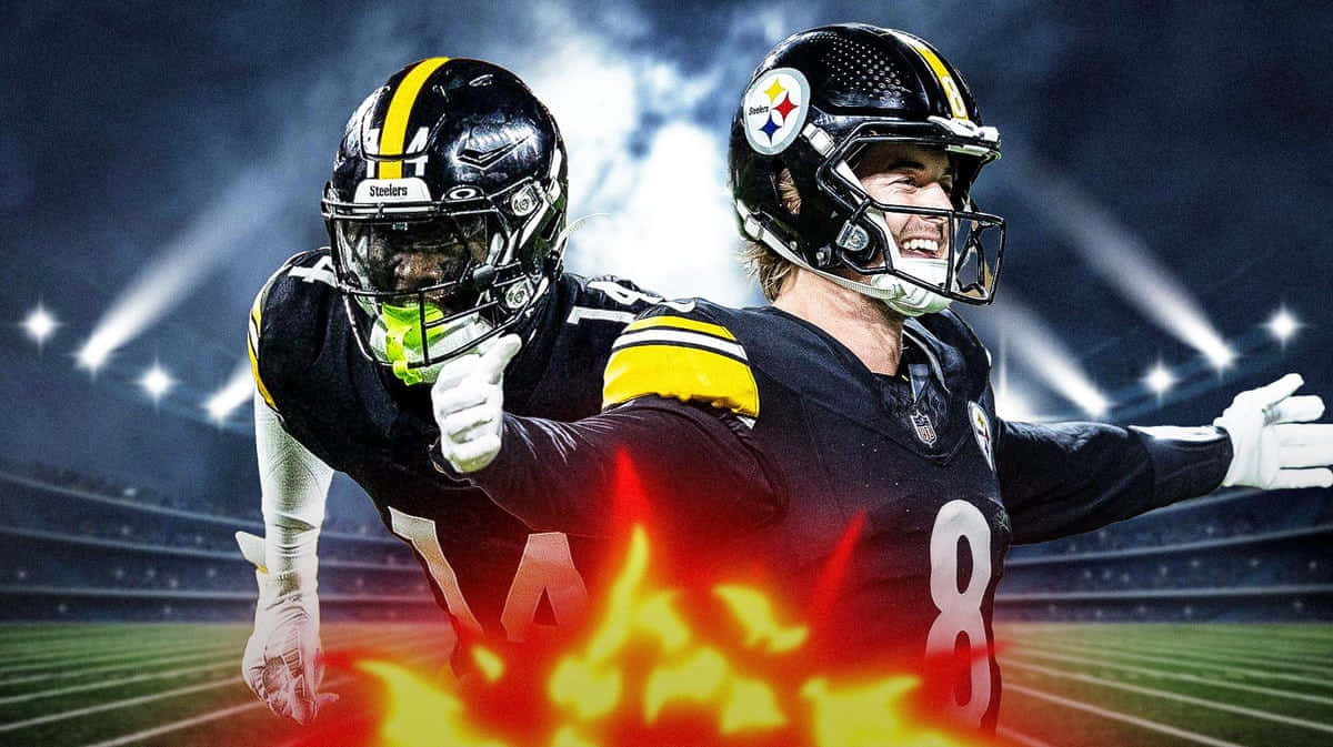 Kenny Pickett Steelers Quarterback Action Wallpaper