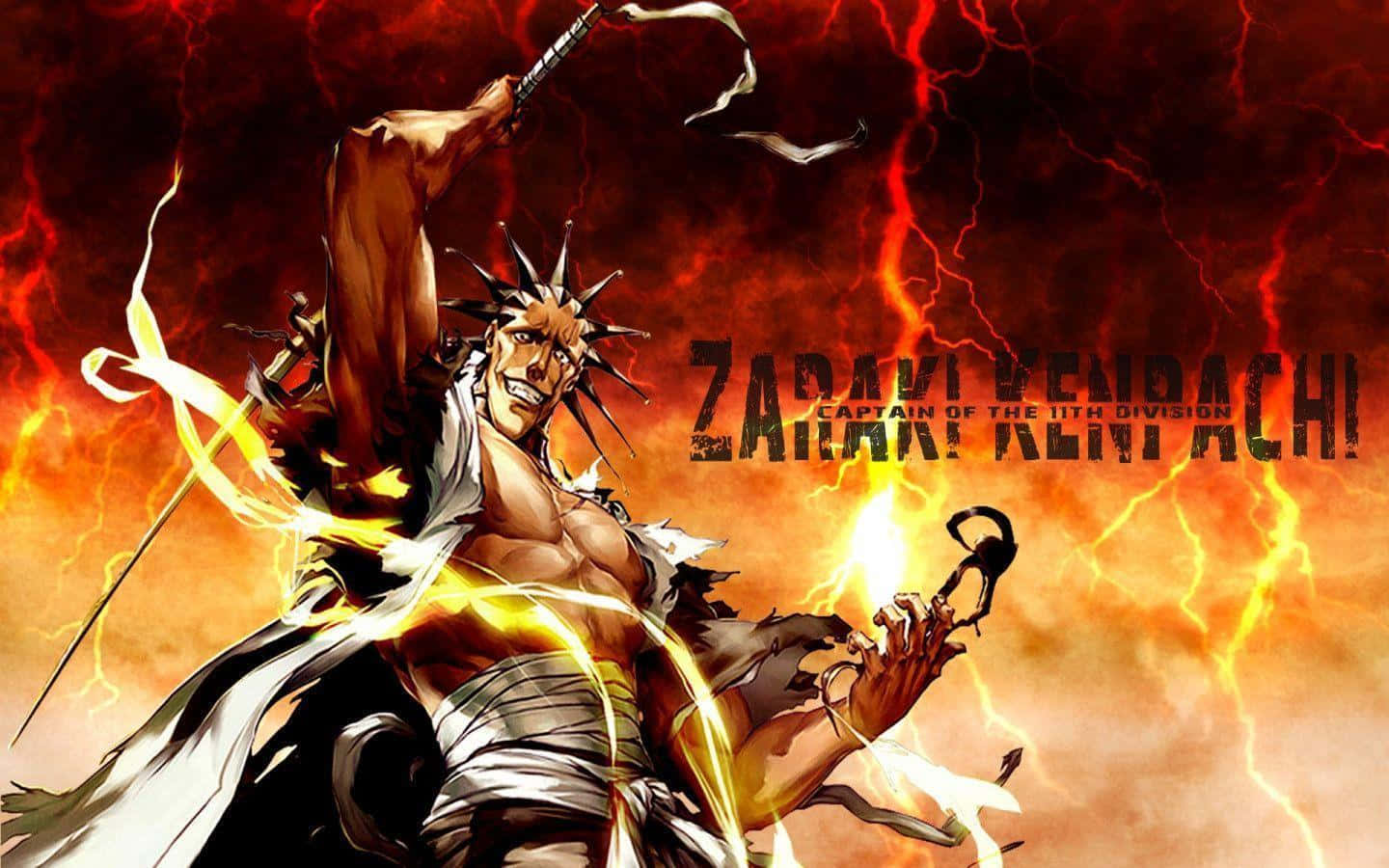 “kenpachi Zaraki, A Soul Reaper In The Anime Series 'bleach'” Wallpaper