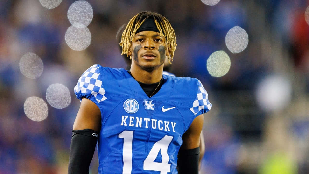 Kentucky Football Player Number14 Wallpaper