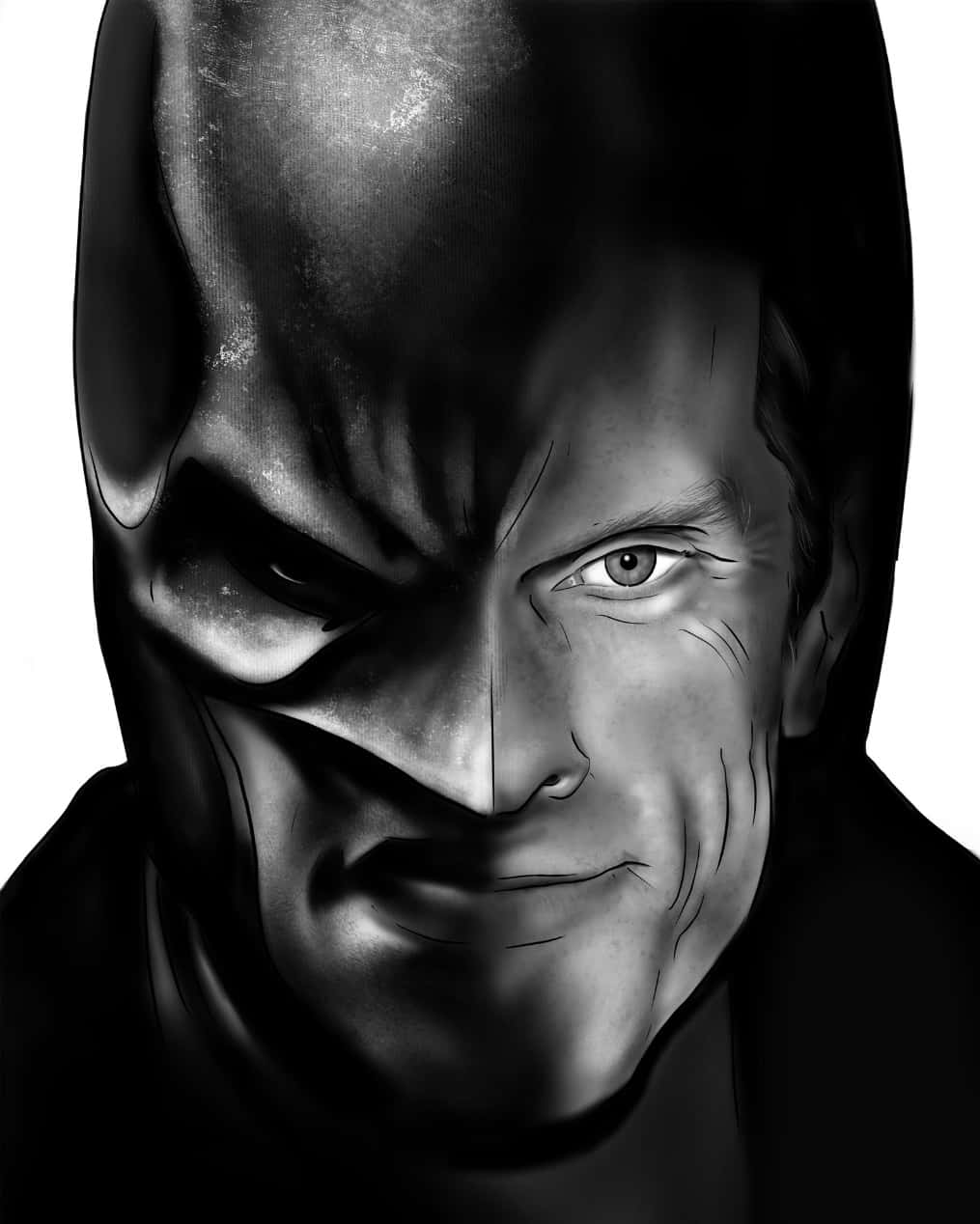 Kevin Conroy Smiling While Wearing A Black Leather Jacket Wallpaper