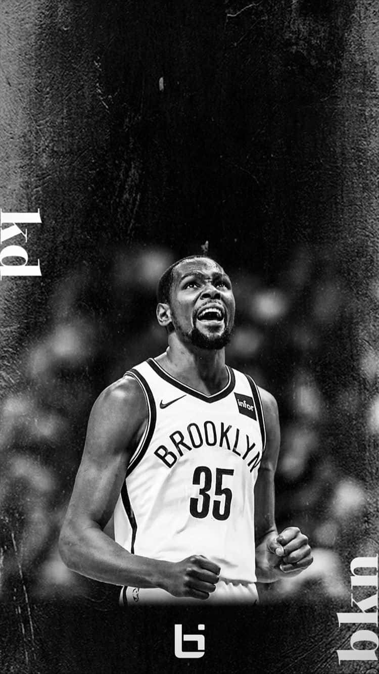 Kevin Durant Nets Black And White Wallpaper