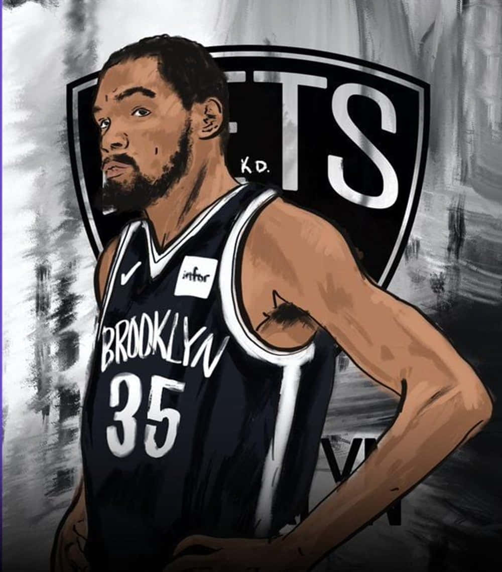 Kevin Durant Nets Vector Art Wallpaper