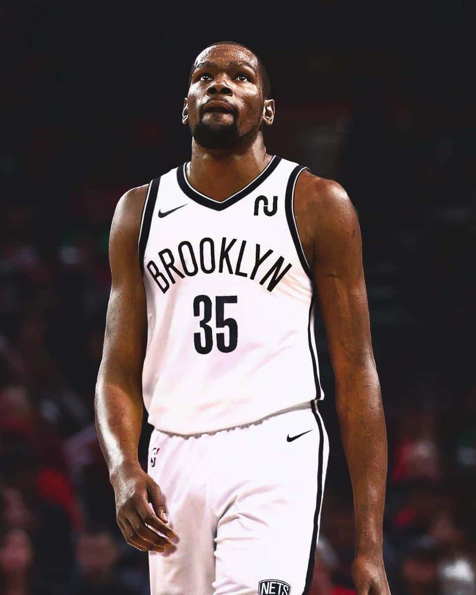 Kevin Durant Nets White Jersey Wallpaper