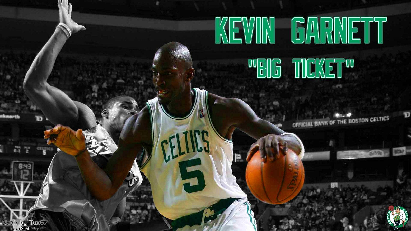 Kevin Garnett Dribblling The Ball Wallpaper