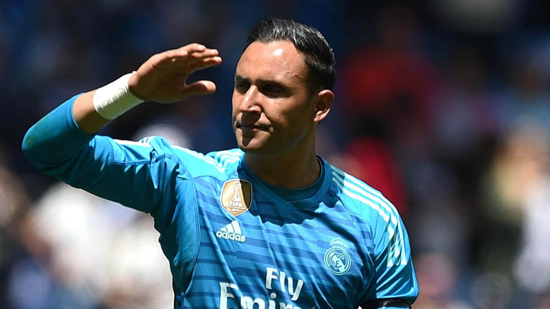 Keylor Navas In Action During A Football Match Wallpaper