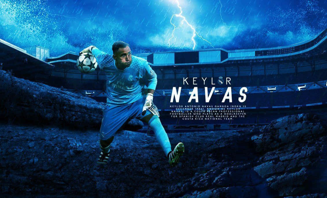 Keylor Navas In Action On The Field Wallpaper