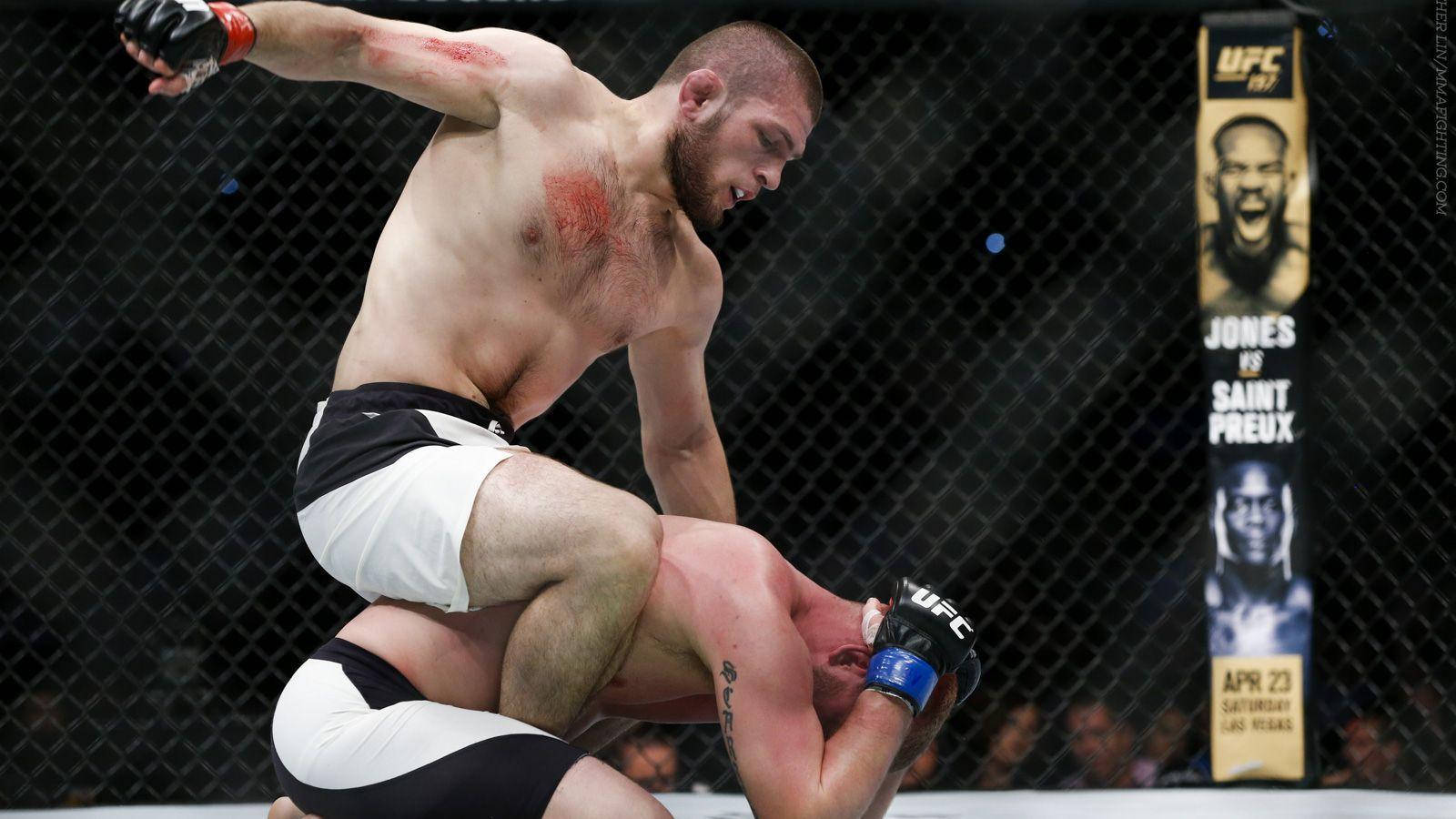 Khabib Nurmagomedov Mma Fighting Wallpaper