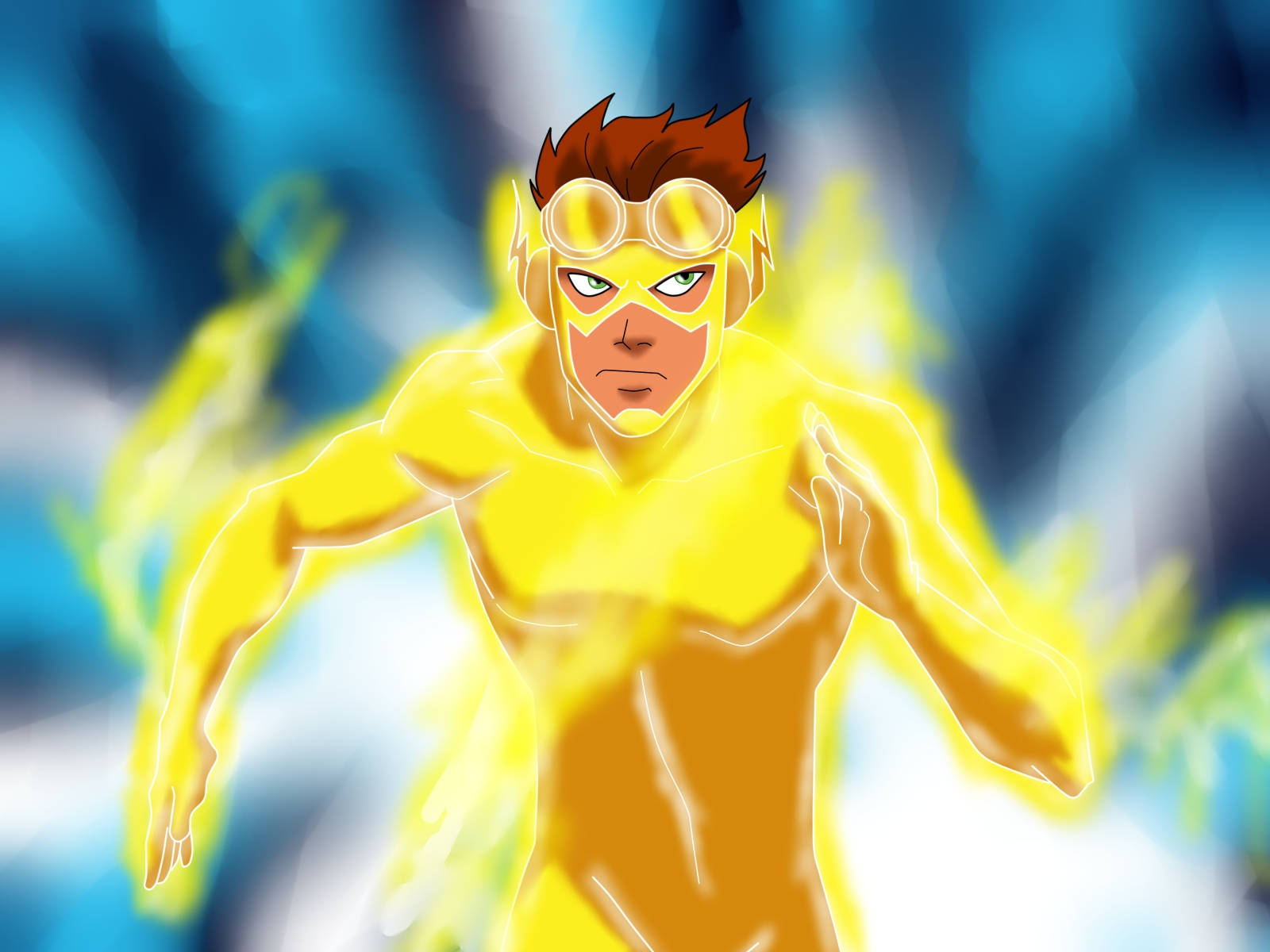 Kid Flash Glowing Wallpaper