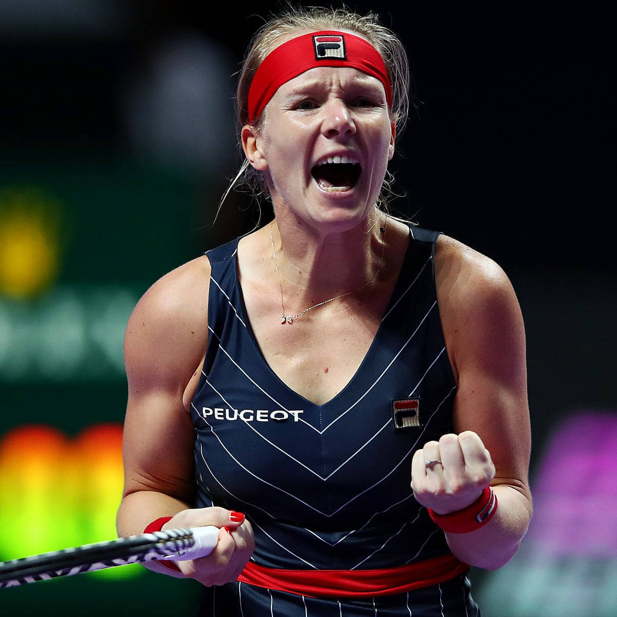 Kiki Bertens Ecstatic Fist Pump Wallpaper