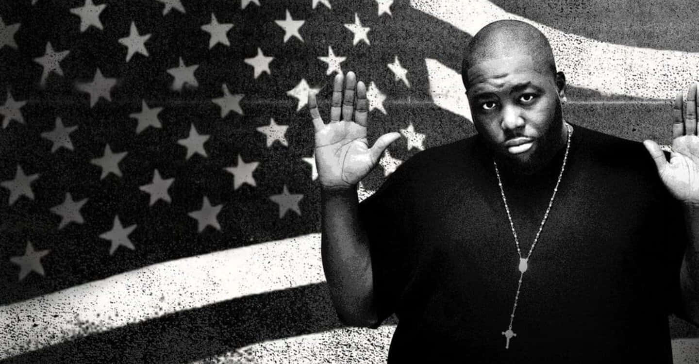 Killer Mike American Flag Backdrop Wallpaper