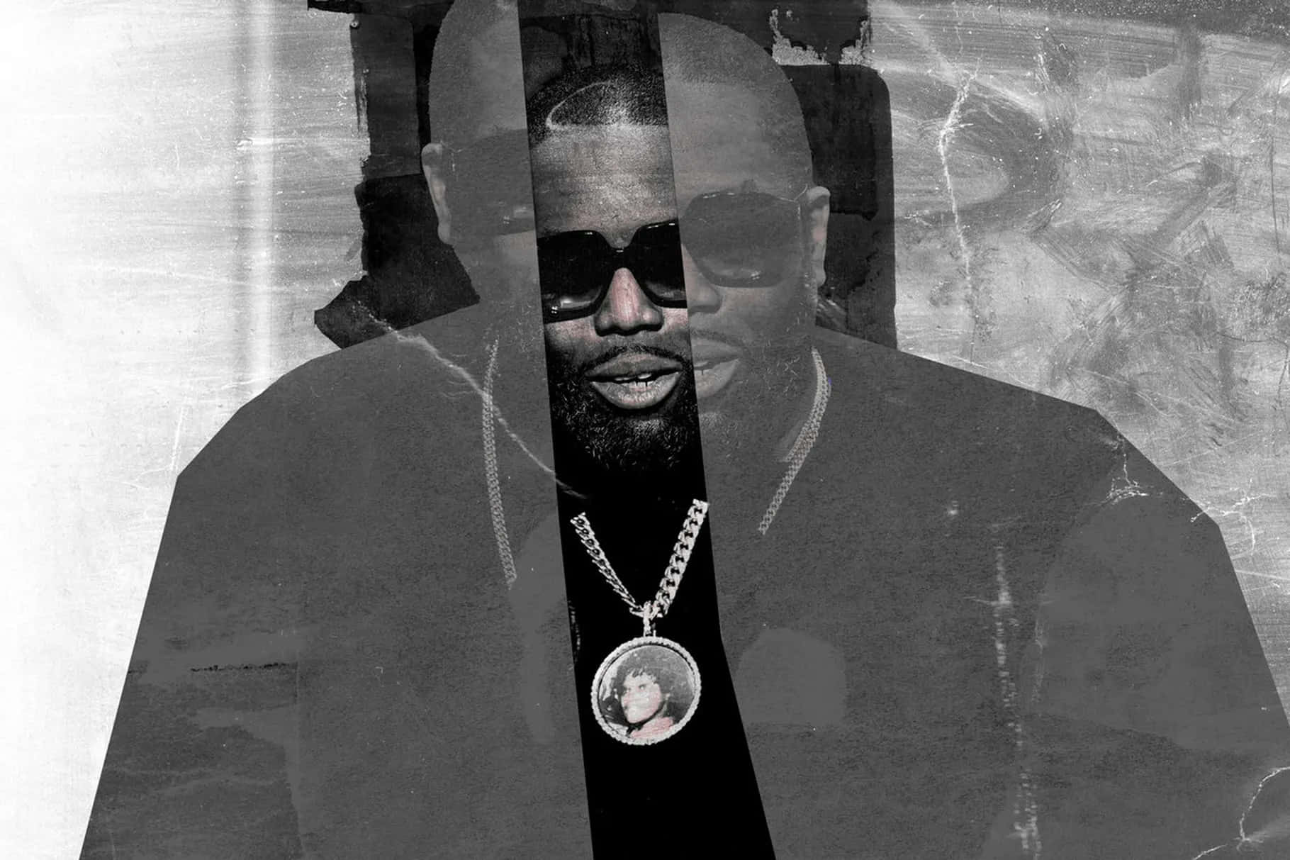 Killer Mike Blackand White Portrait Wallpaper