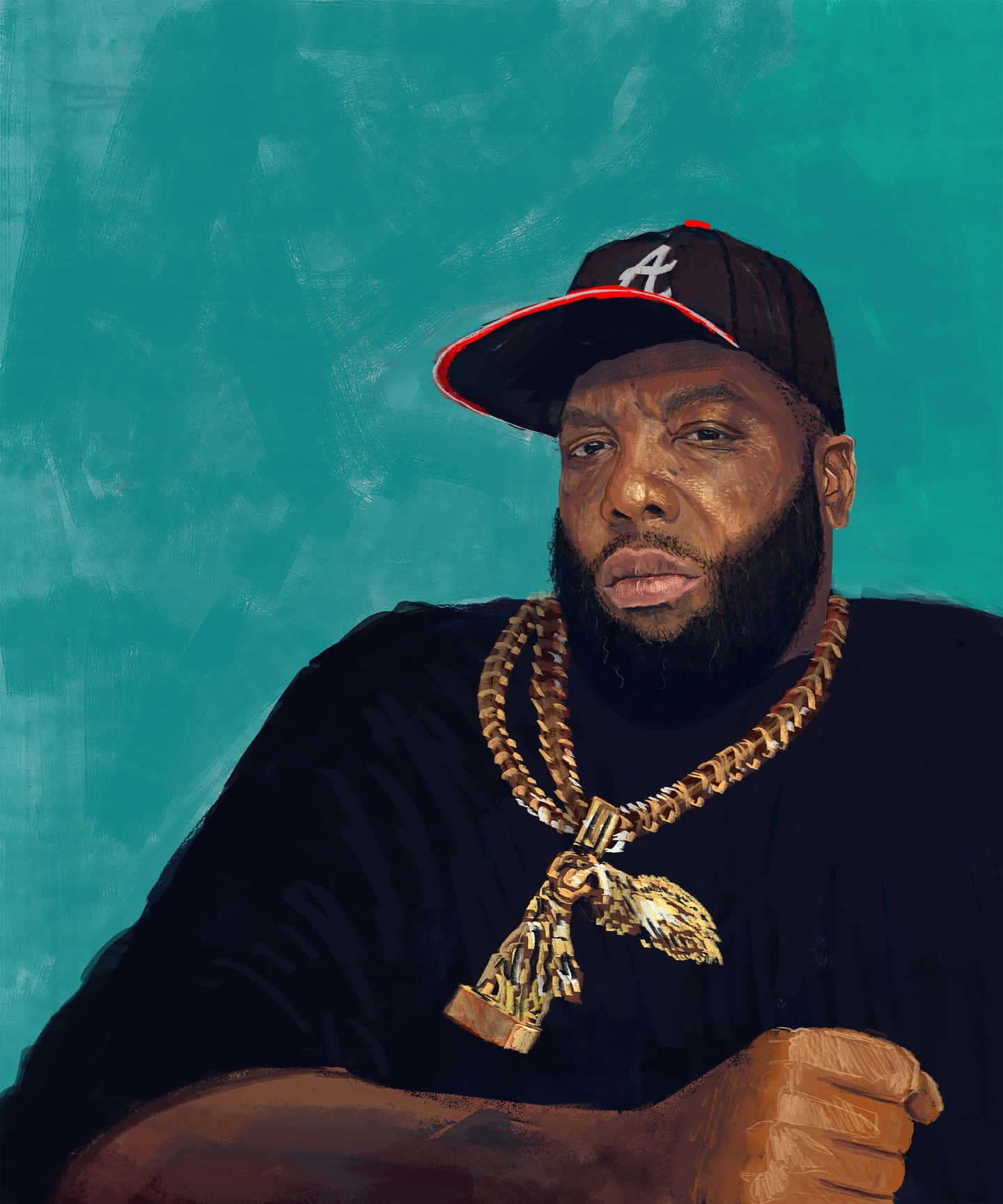 Killer Mike Portrait Artwork Wallpaper