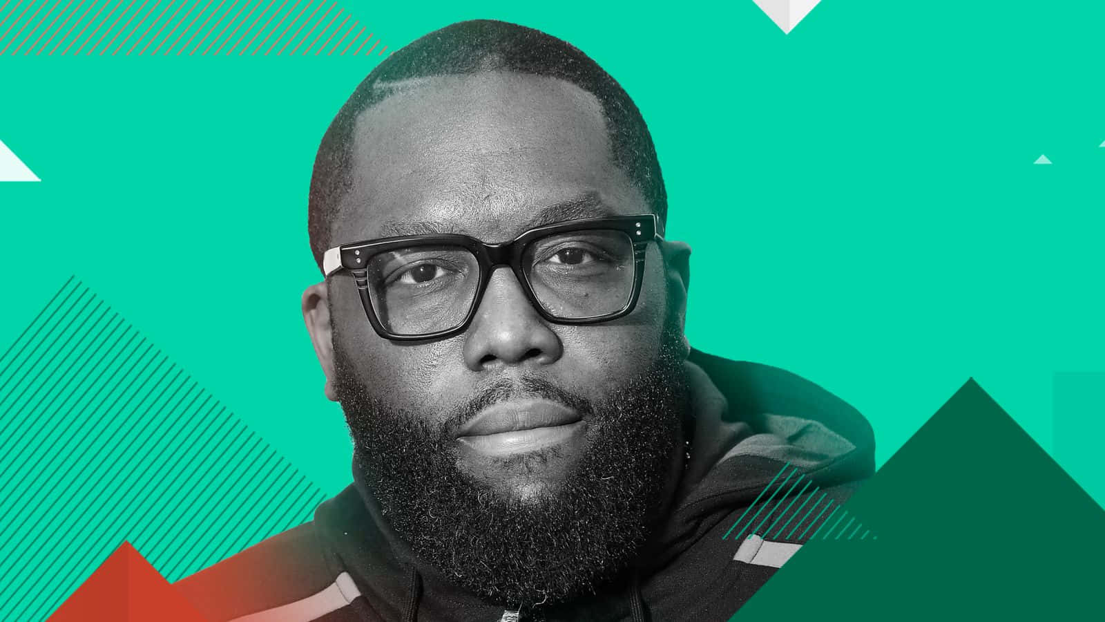 Killer Mike Portrait Geometric Background Wallpaper