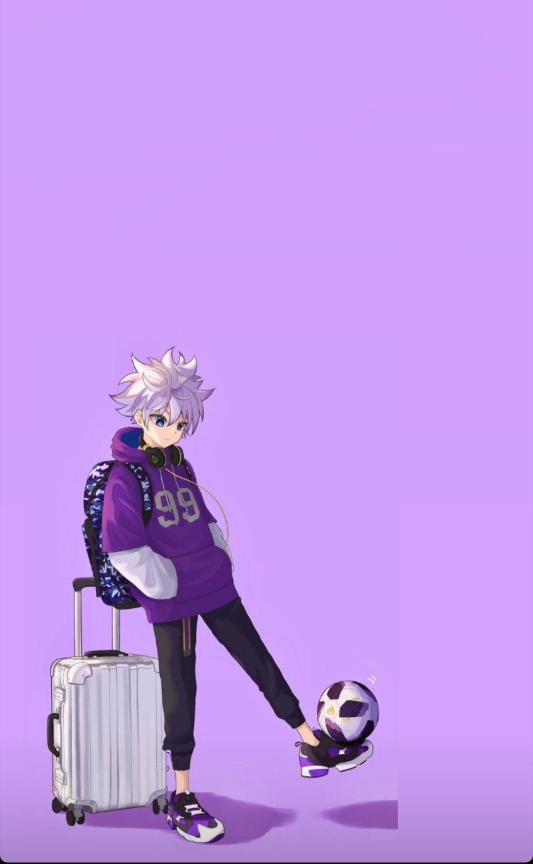 Killua Zoldyck With Luggage Wallpaper