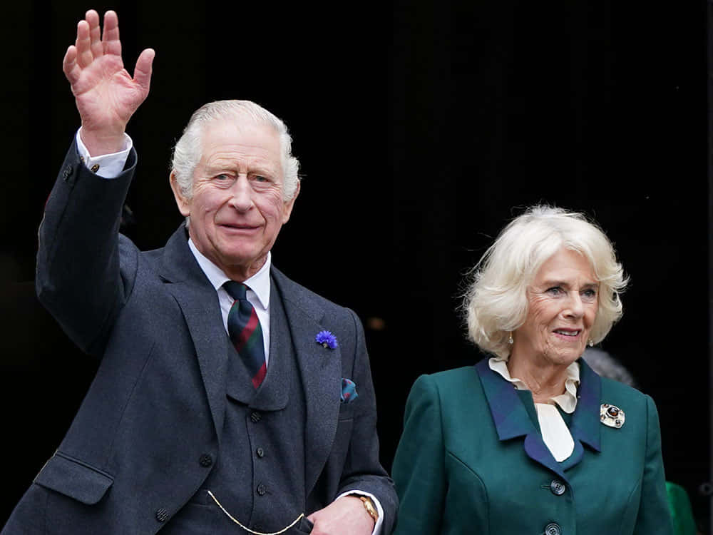 King Charles Iii With Camilla Wallpaper