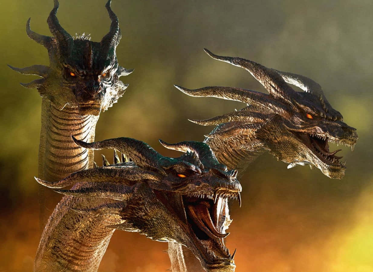 King Ghidorah Unleashes Its Power In This Stunning Wallpaper Wallpaper