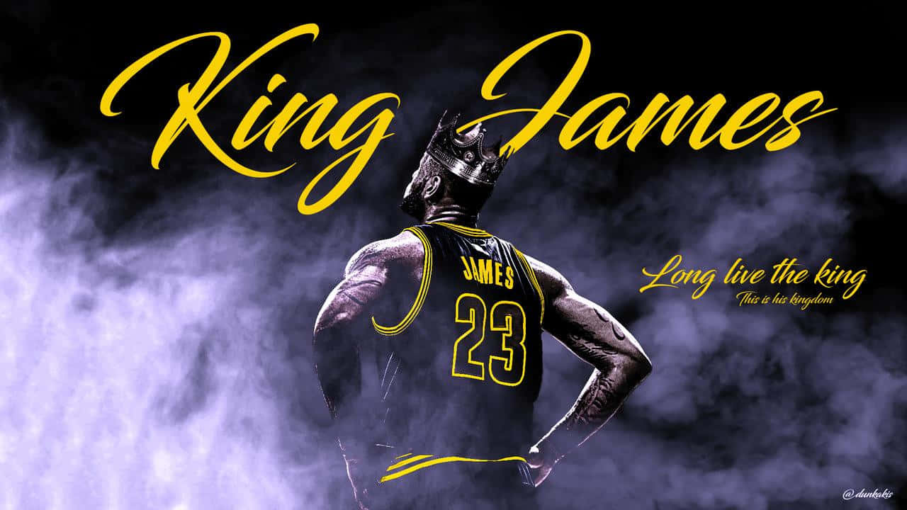 King Lebron James - Celebrating His 3rd Nba Championship Wallpaper