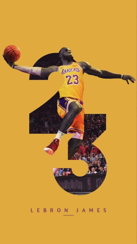 King Lebron James Dominating The Court. Wallpaper