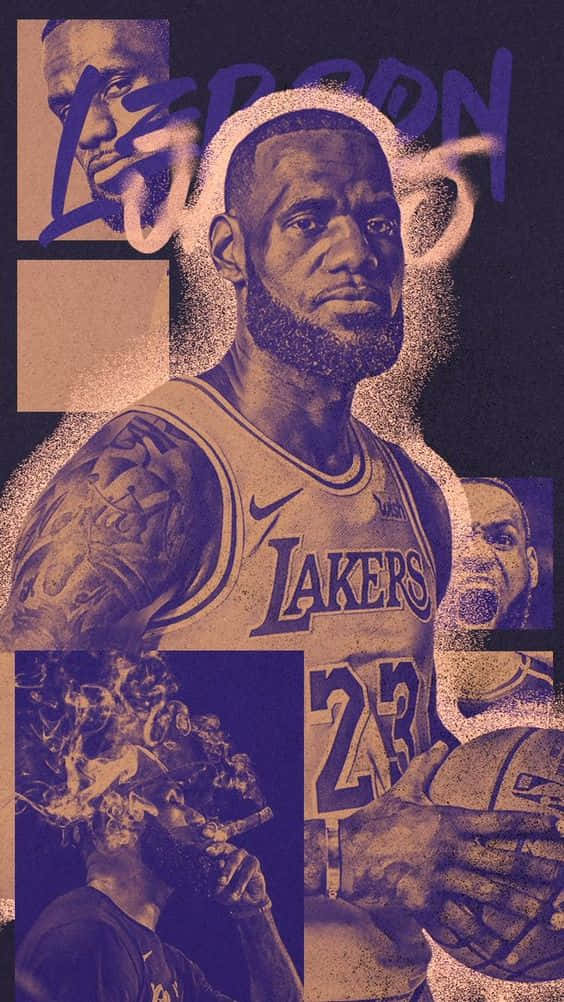 King Lebron James Holding A Ball Wallpaper