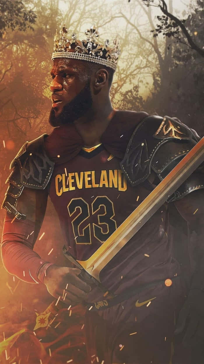 King Lebron James Leading The Los Angeles Lakers Wallpaper