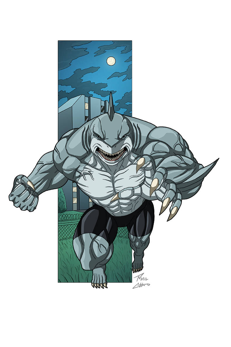 King Shark Fanart Illustration Wallpaper