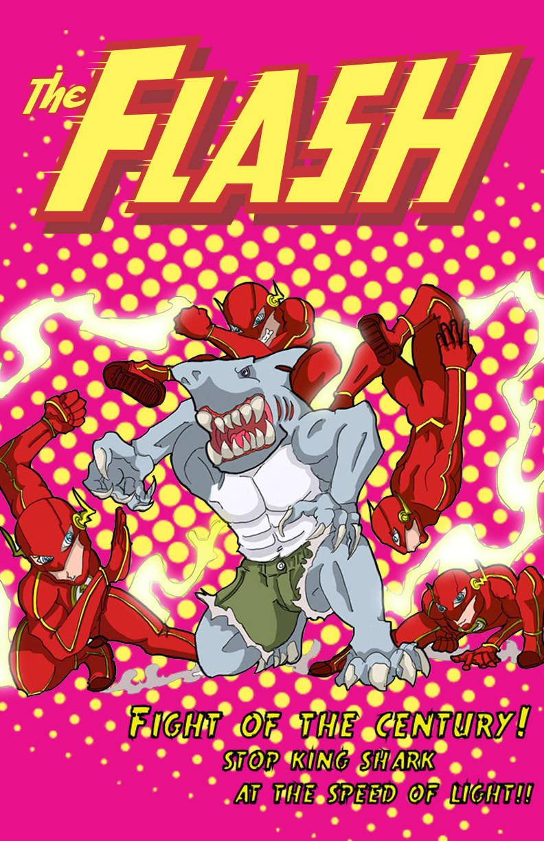 King Shark Vs The Flash Wallpaper