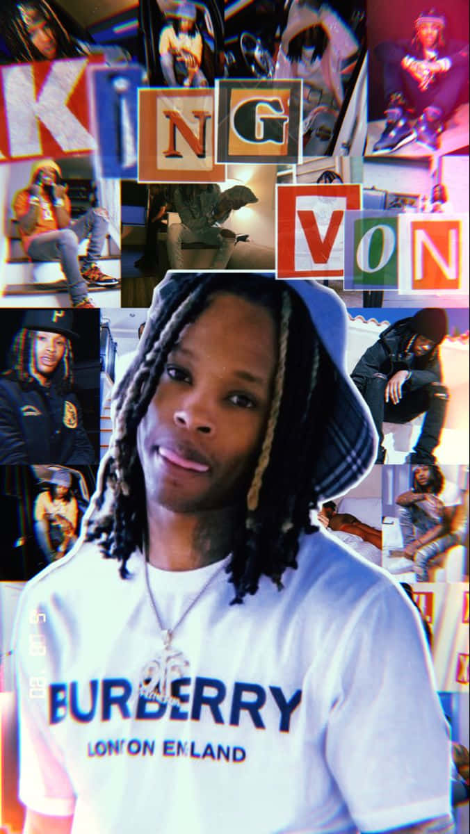 King Von Collage Tribute Wallpaper