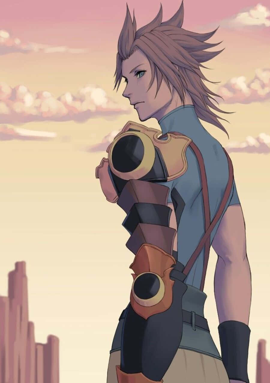 Kingdom Hearts Terra - Fearless Warrior In Action Wallpaper