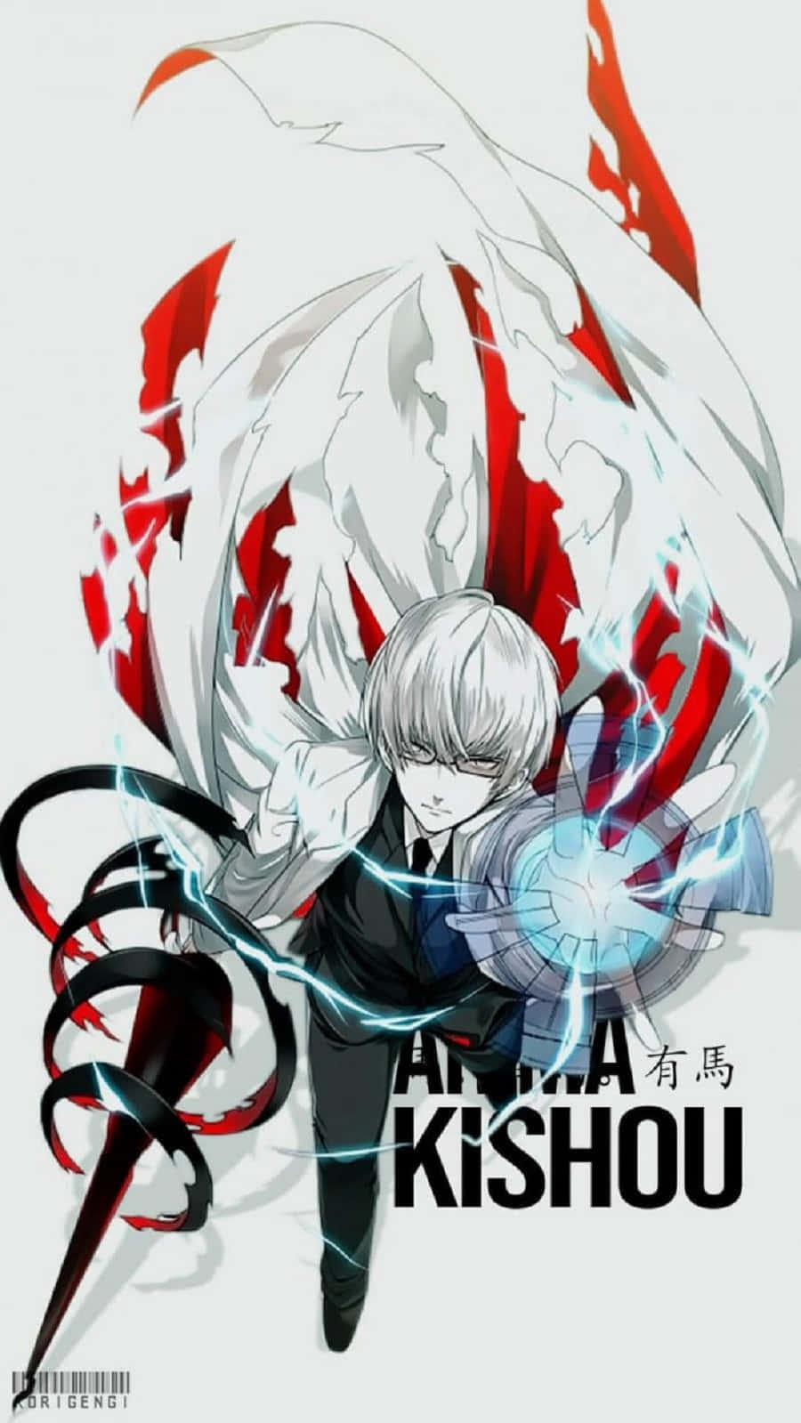 Kishou Arima, The Ccg's Reaper In Battle Stance Wallpaper