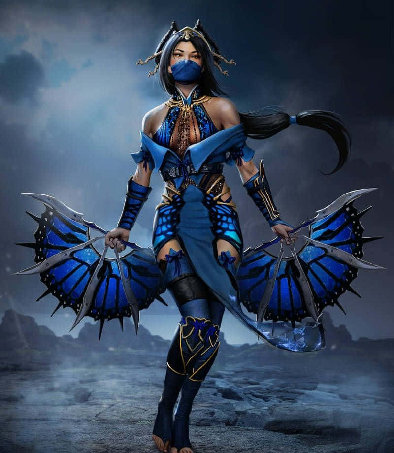 Kitana, The Fearsome Edenian Princess From Mortal Kombat Wallpaper