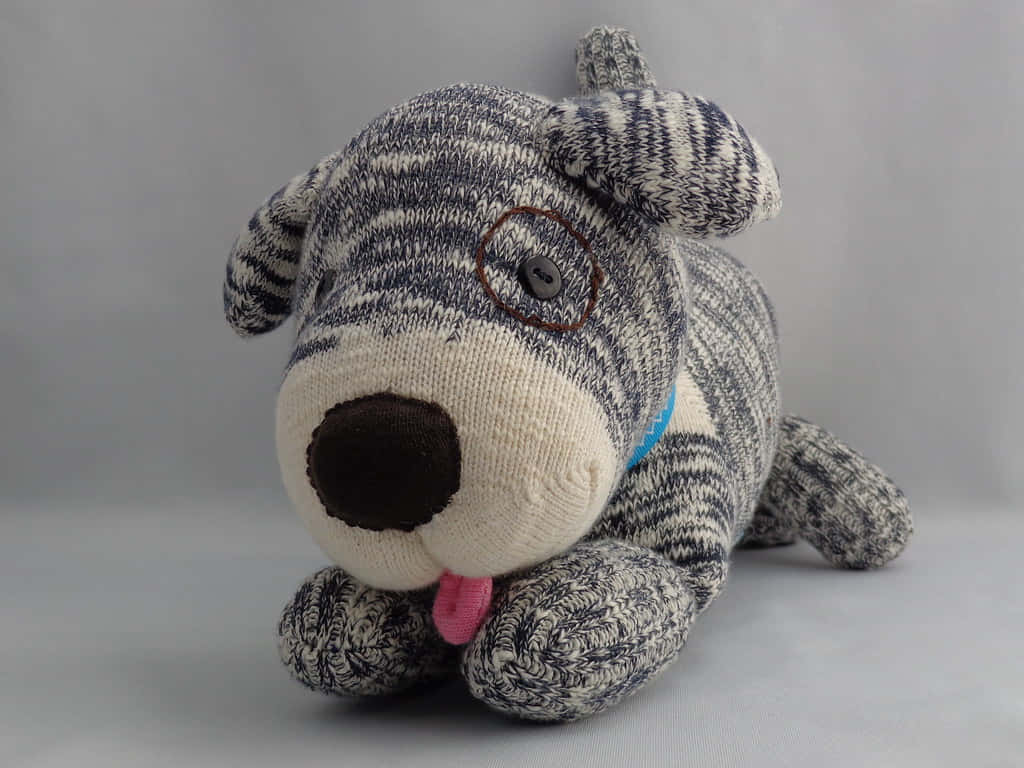 Knitted Toy Dog Plush Wallpaper