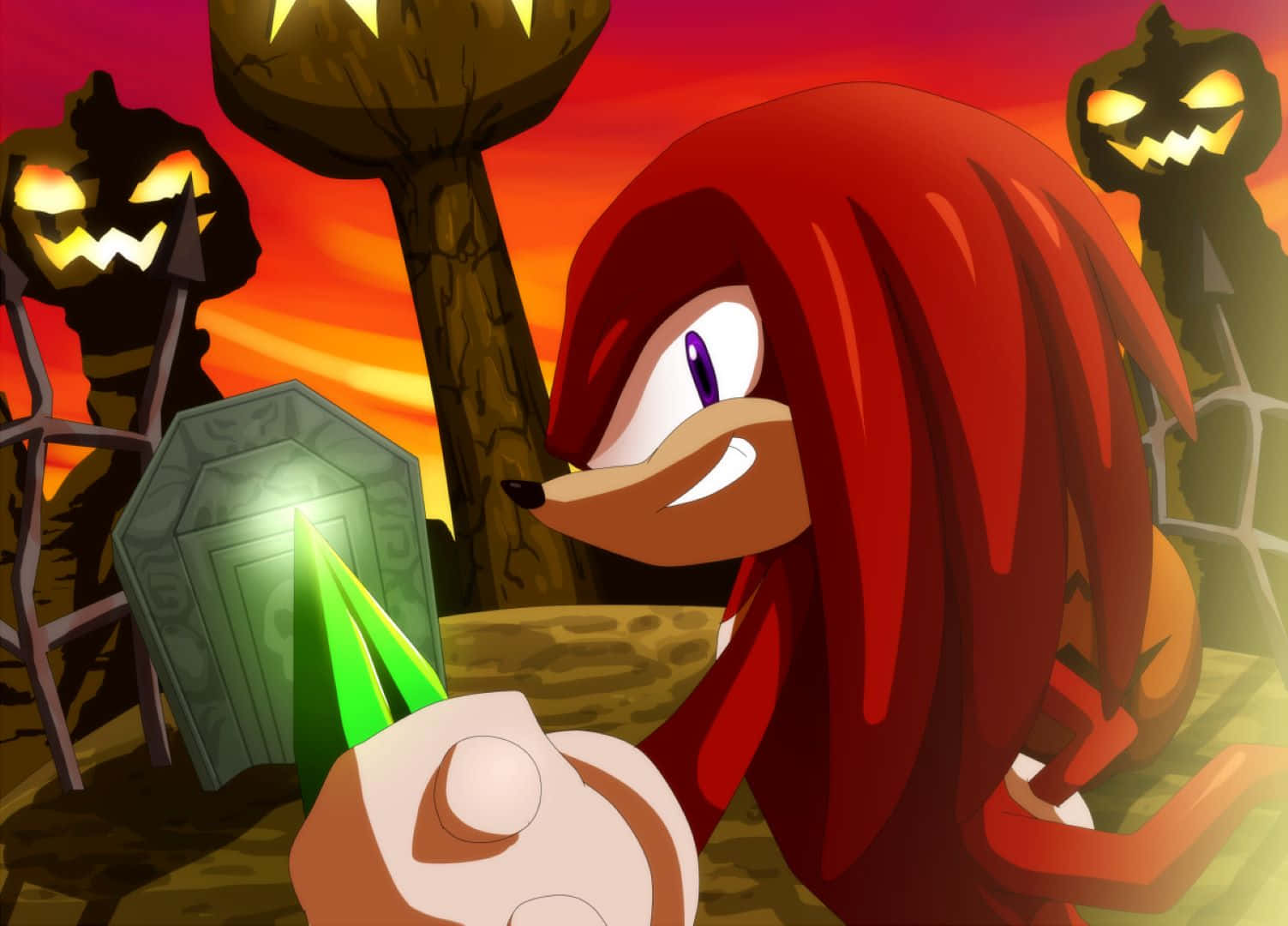 Knuckles_ Emerald_ Hunt_ At_ Pumpkin_ Hill Wallpaper