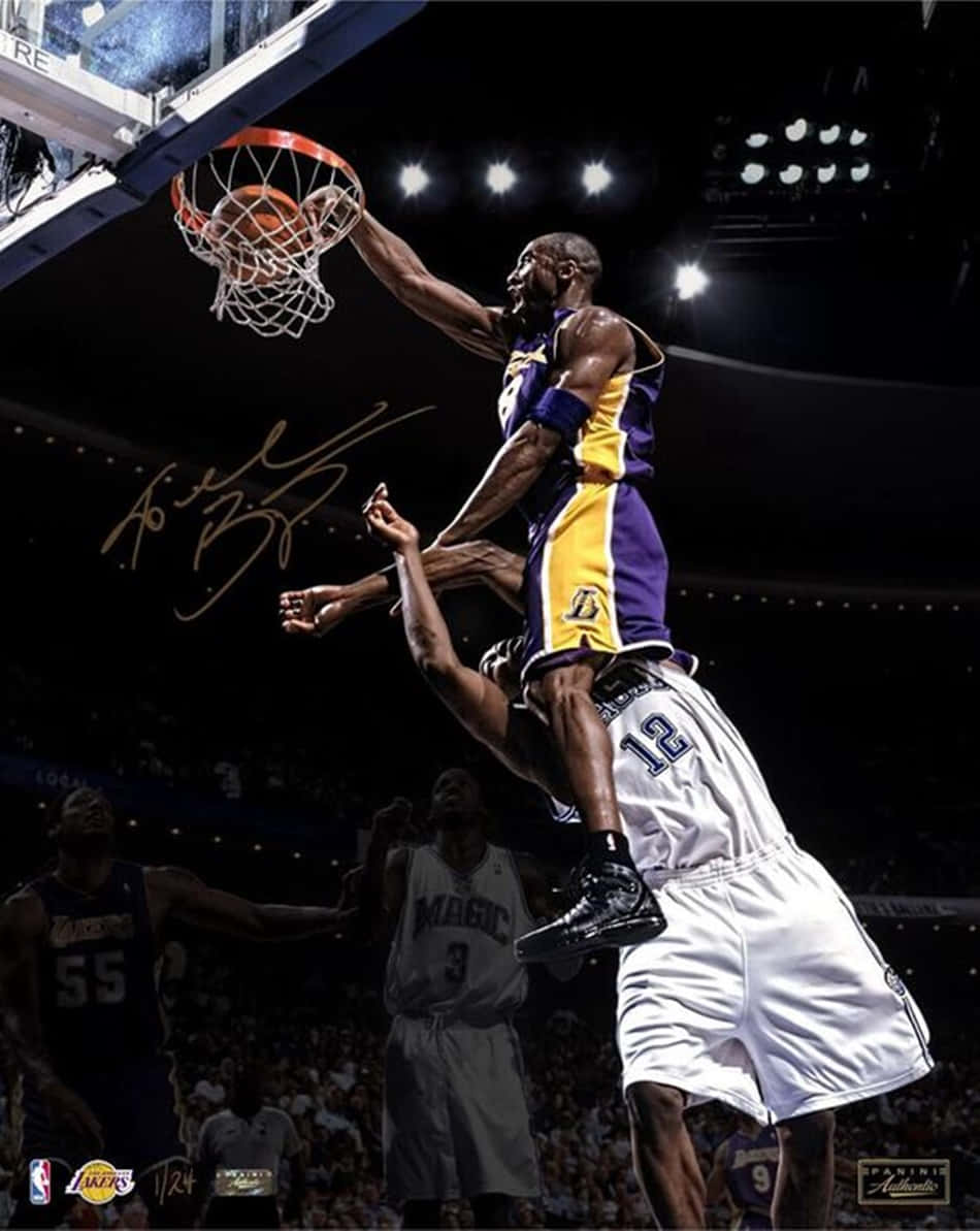 Kobe Bryant Midair In All His Glory Wallpaper