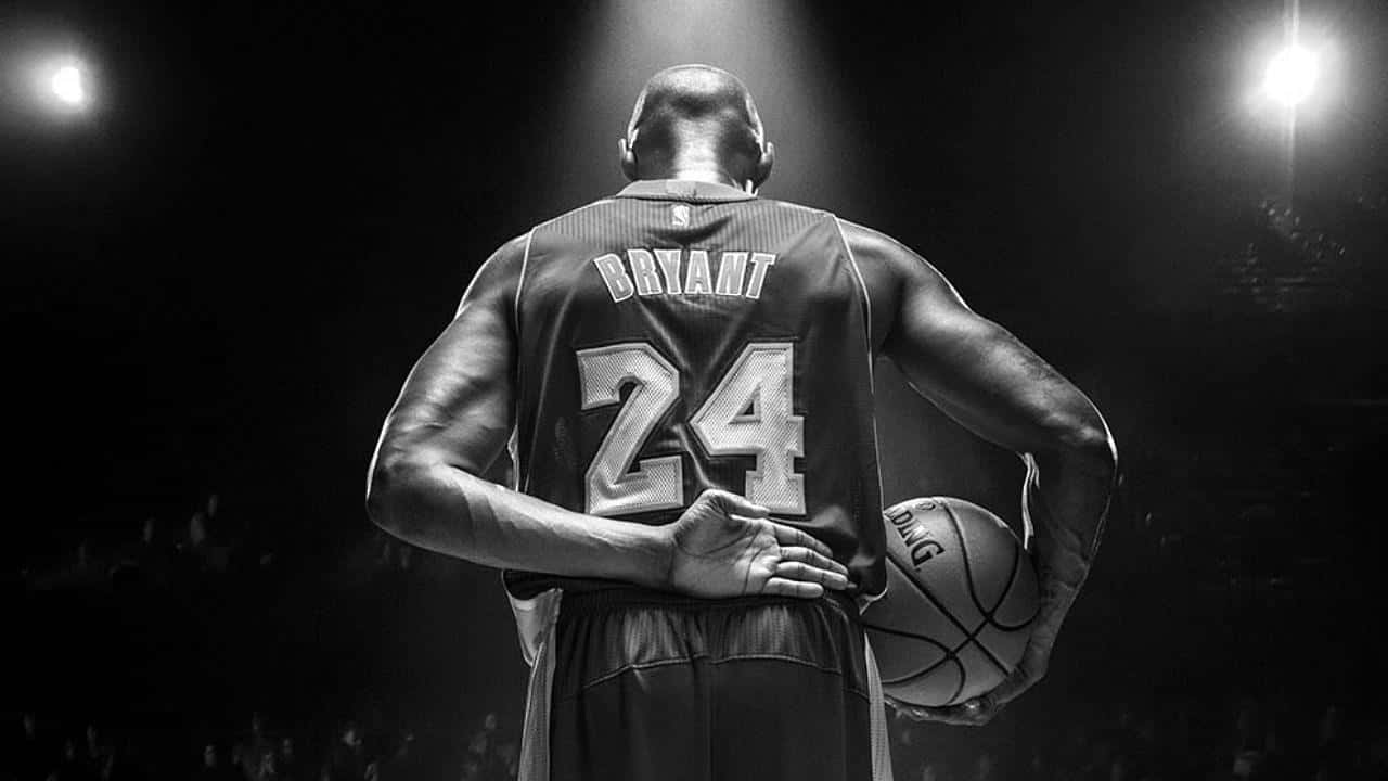 Kobe Bryant Number24 Jersey B W Wallpaper