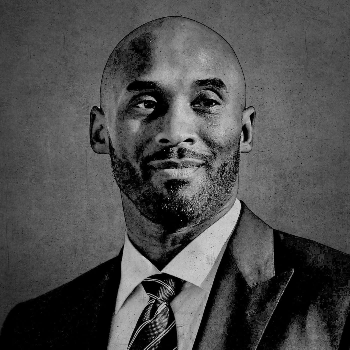 Kobe Bryant Portrait Blackand White Wallpaper