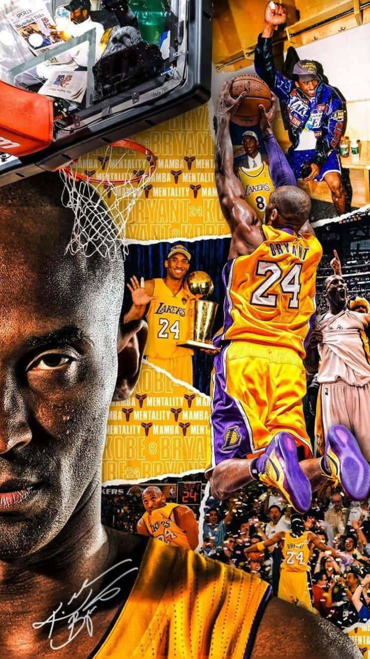 Kobe Dunking Collage Wallpaper