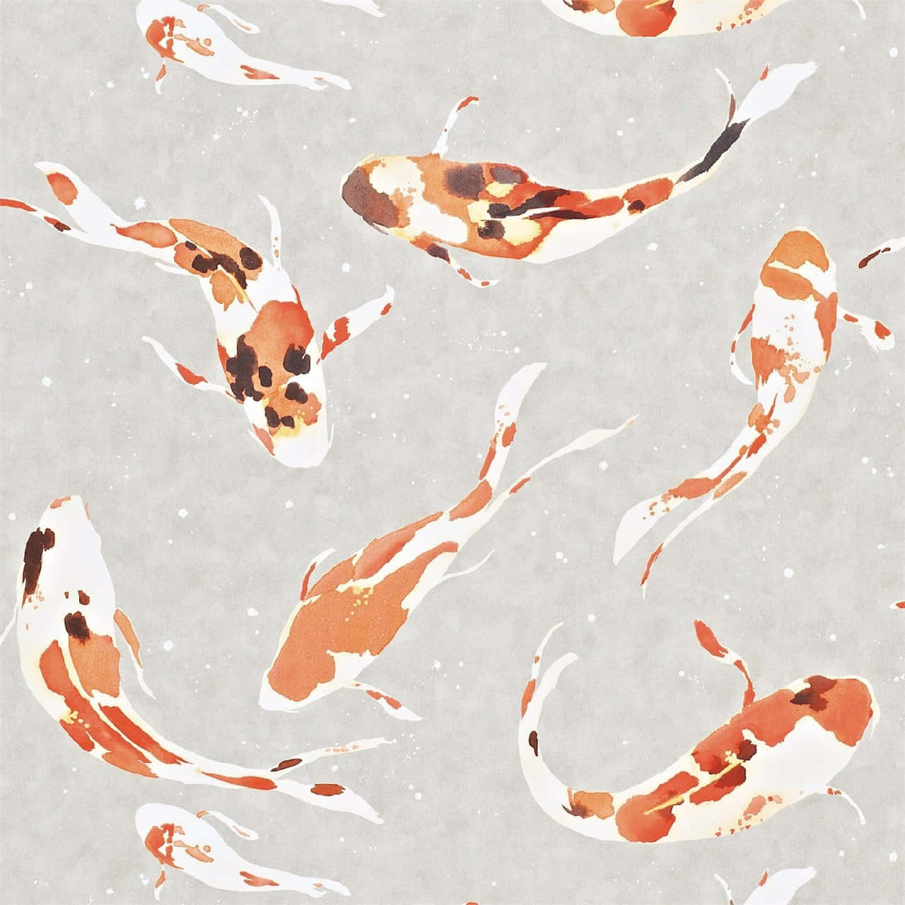 Koi Fish Pattern Aesthetic.jpg Wallpaper