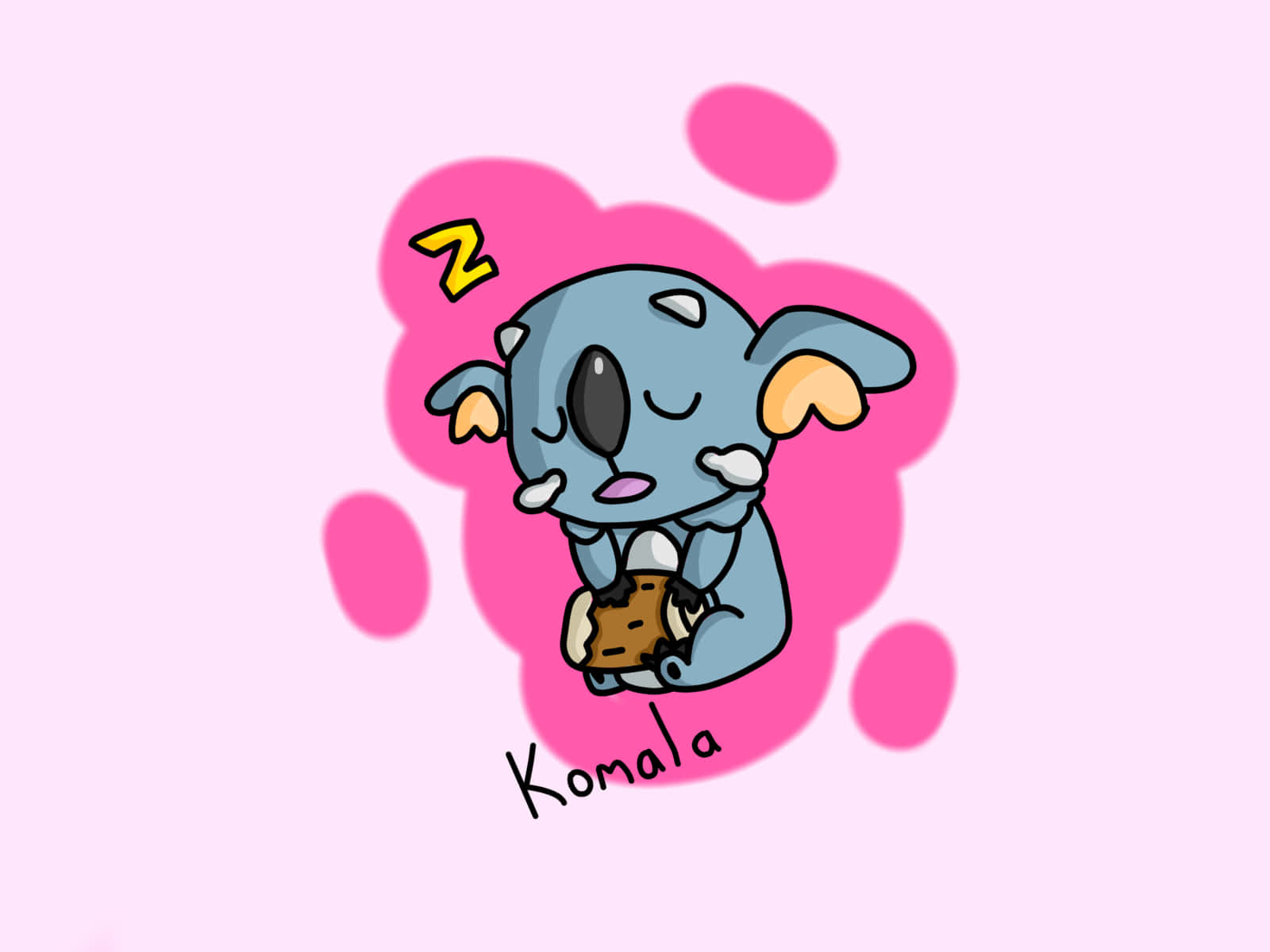 Komala With Pink Glow Wallpaper