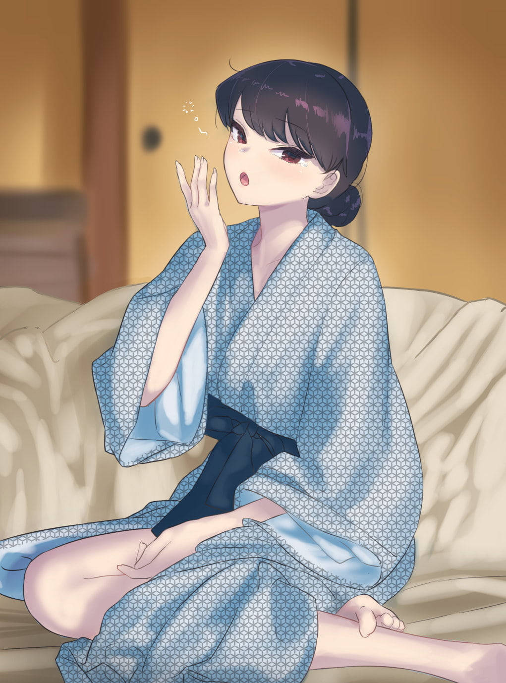 Komi San In Traditional Kimono Dress Wallpaper