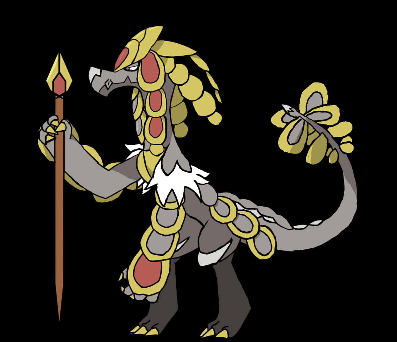 Kommo-o Holding A Staff Wallpaper