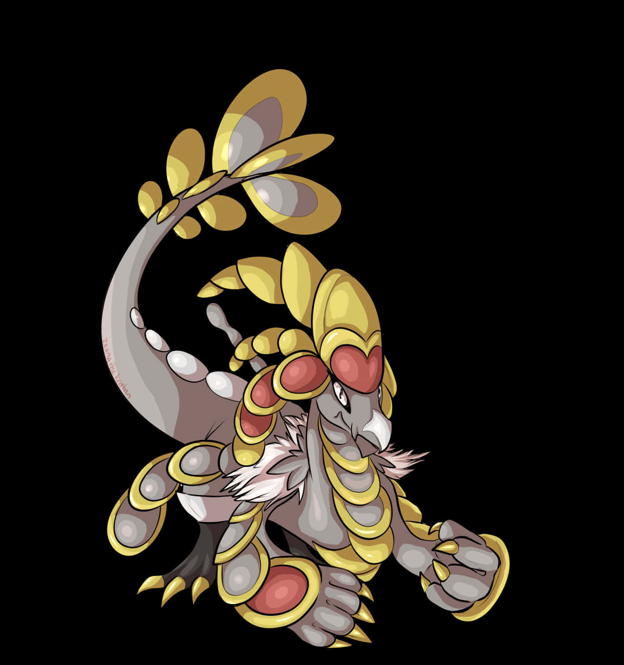 Kommo-o Looking At Nails Wallpaper