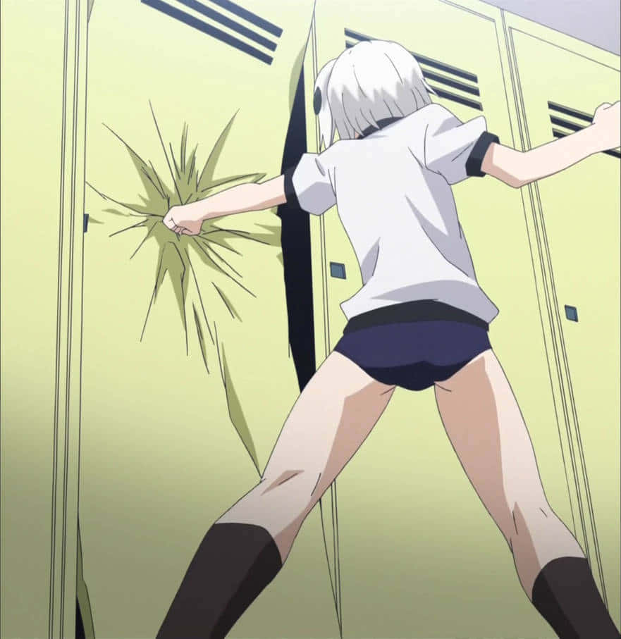 Koneko_ Toujou_ Locker_ Punch_ Anime_ Scene Wallpaper