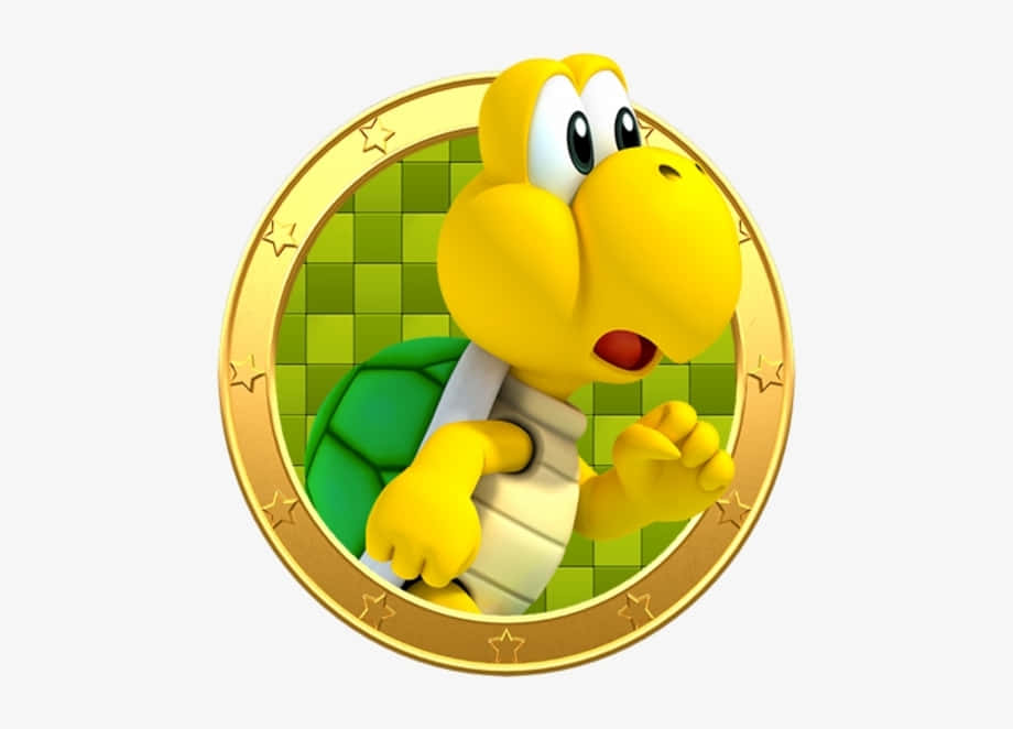 Koopa Troopa Marching Forward With Focused Determination Wallpaper