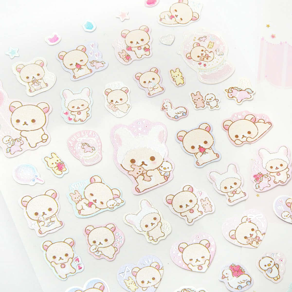 Korilakkuma Sticker Collection Sheet Wallpaper