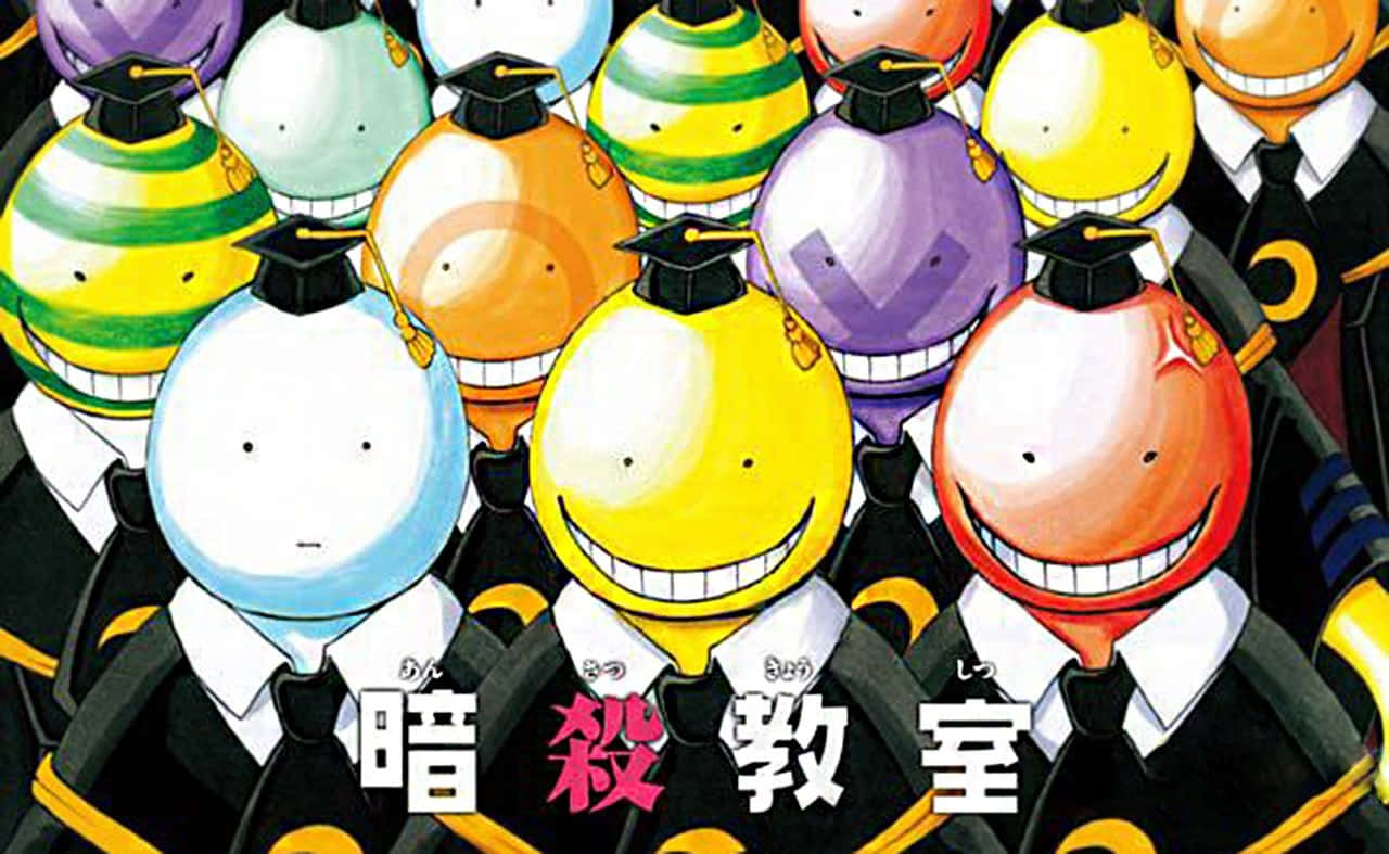 Koro Sensei From Assassination Classroom Enjoying A Playful Moment Wallpaper