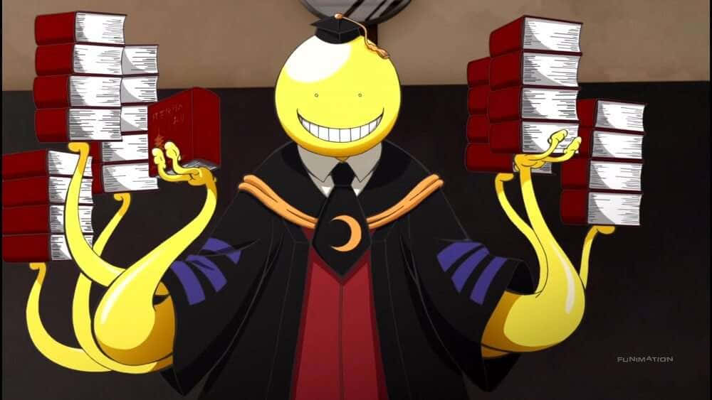 Koro Sensei Smiling And Ready For Action Wallpaper