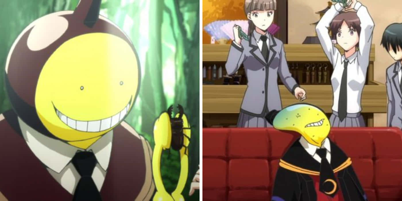 Koro Sensei Smiling In Action Wallpaper