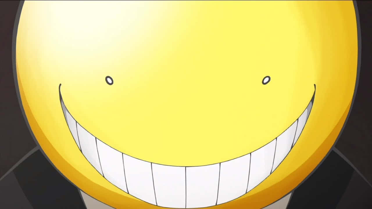 Koro Sensei Smiling With An Upbeat Aura In A Captivating Wallpaper Wallpaper