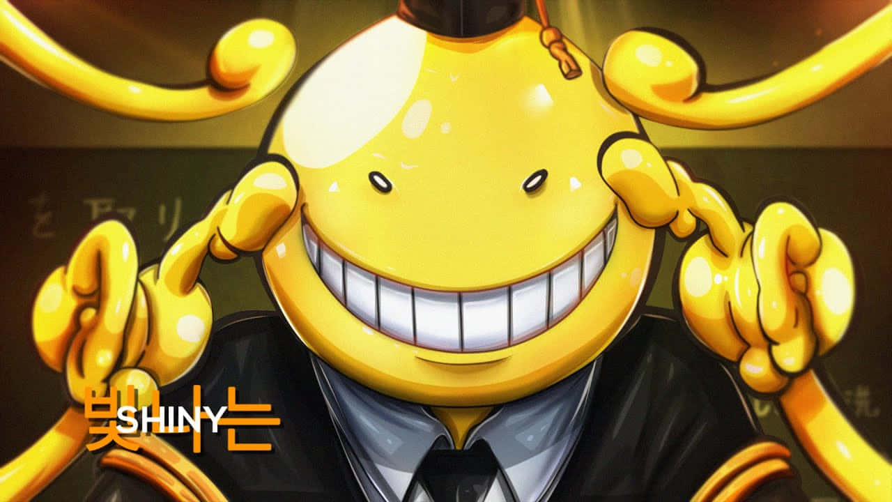 Koro Sensei Striking A Pose In Assassination Classroom Wallpaper