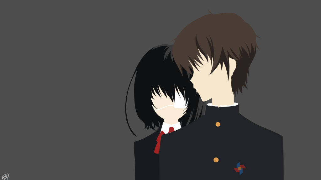 Kouichi And Mei Minimalist Anime Wallpaper